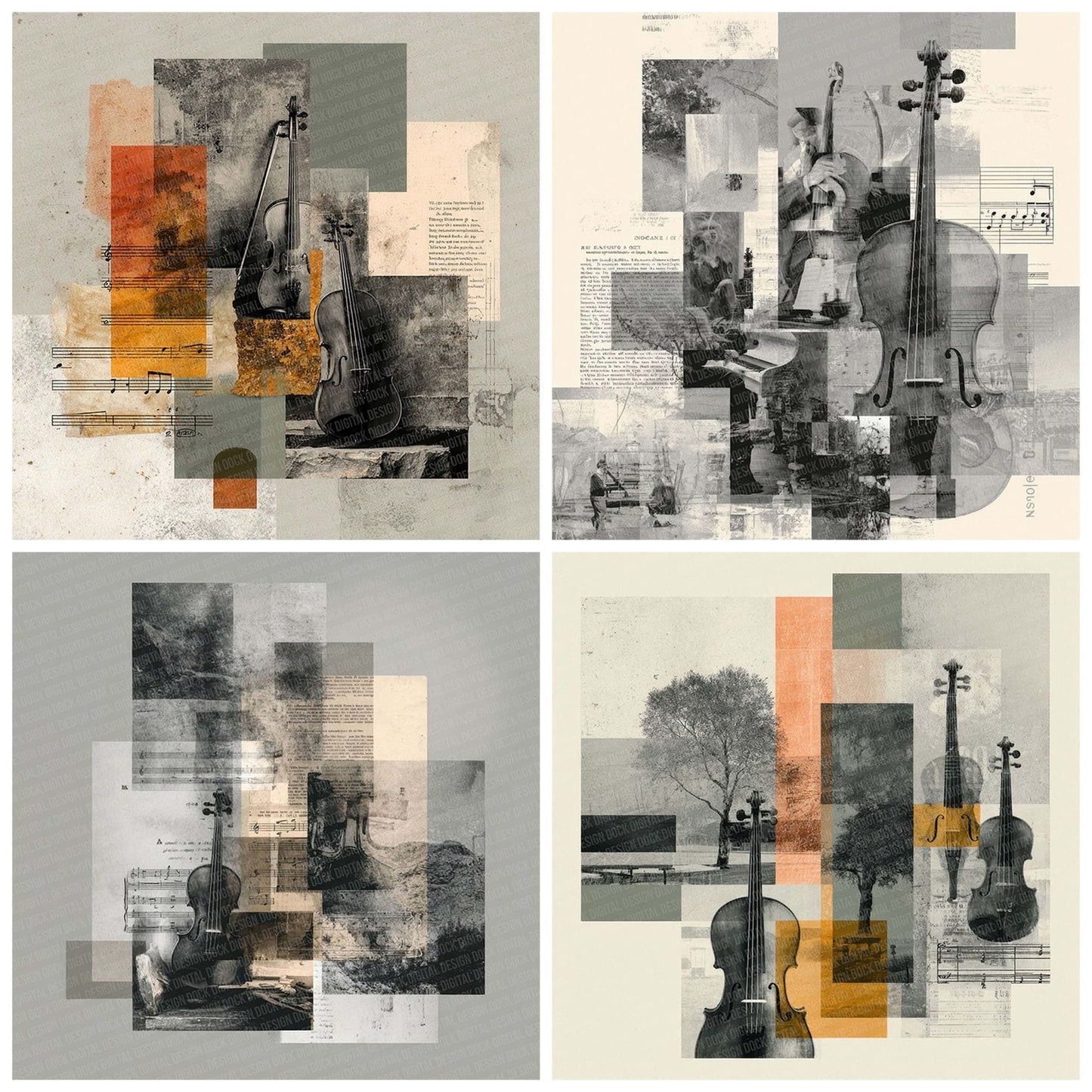 Chamber Music Moodboard Digital Paper Pack (DDD000858)