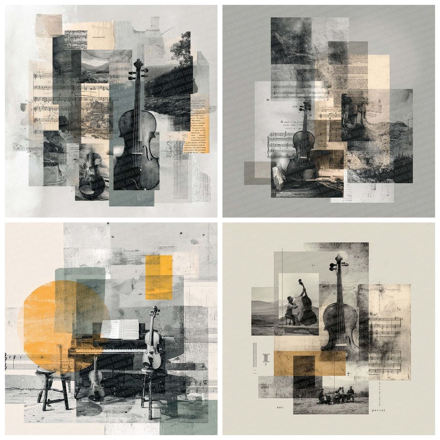 Chamber Music Moodboard Digital Paper Pack (DDD000858)