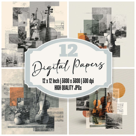 Chamber Music Moodboard Digital Paper Pack (DDD000858)