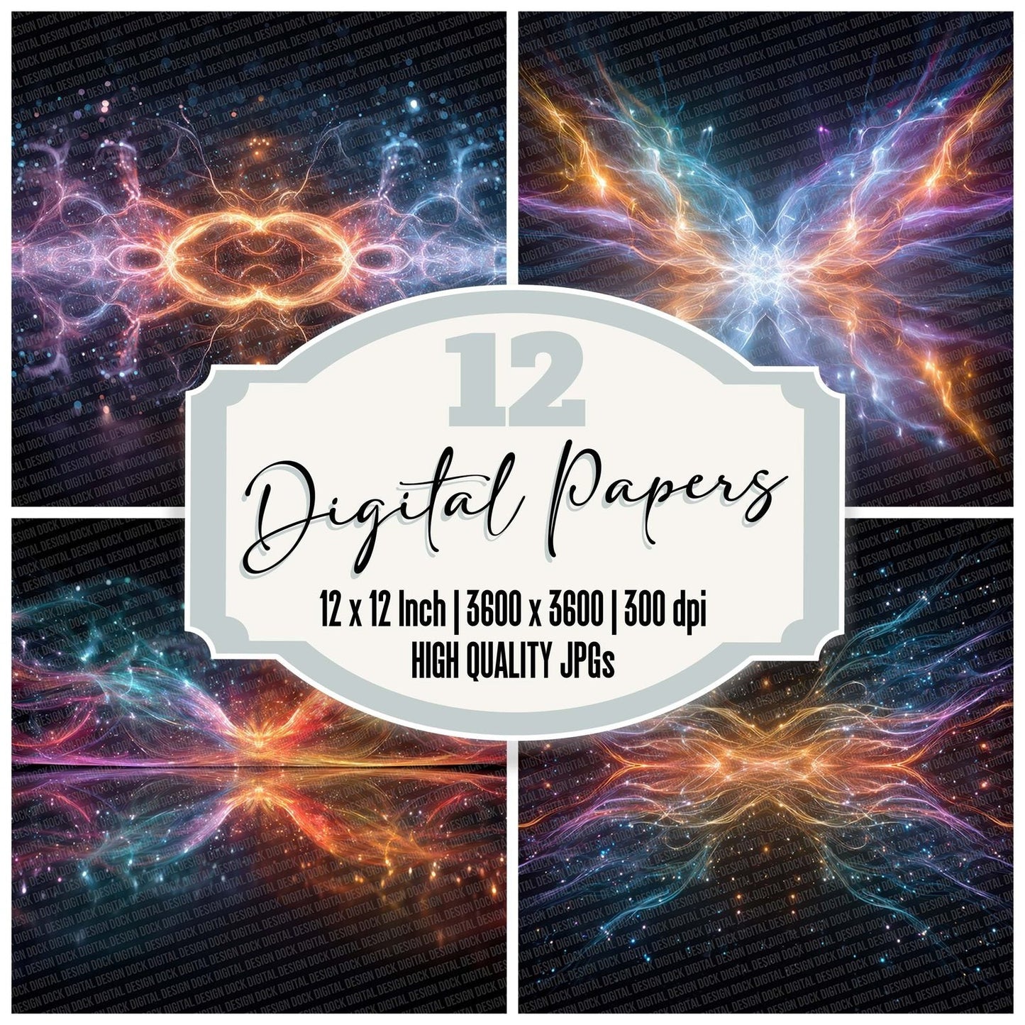 Chaos Beam Scribble Digital Paper Pack (DDD000863)