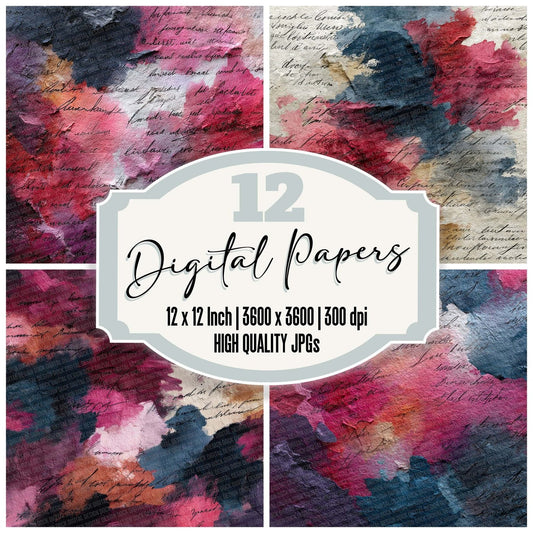 Chaos Beneath Art Layers Script Digital Paper Pack (DDD000864)