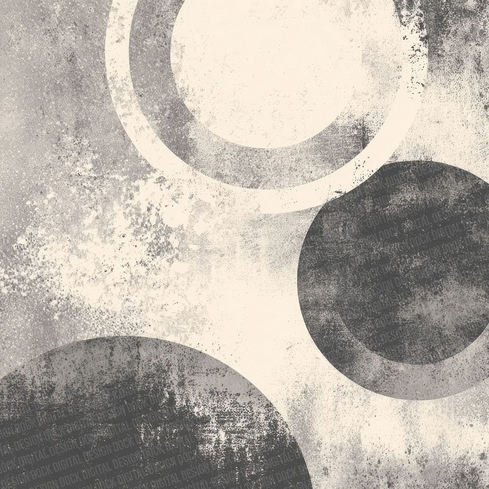 Charcoal Fog Circles Digital Paper Pack (DDD000870)