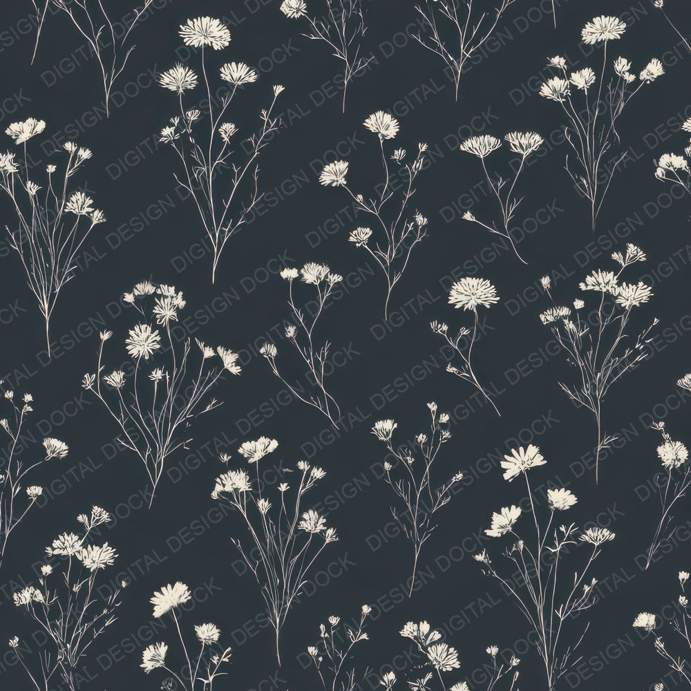 Charcoal Ivory Meadow Digital Paper Pack (DDD008008)