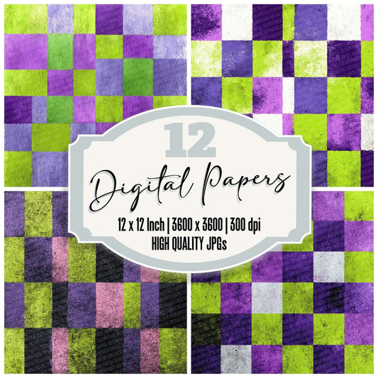Checker Pop Texture Digital Paper Pack (DDD000889)
