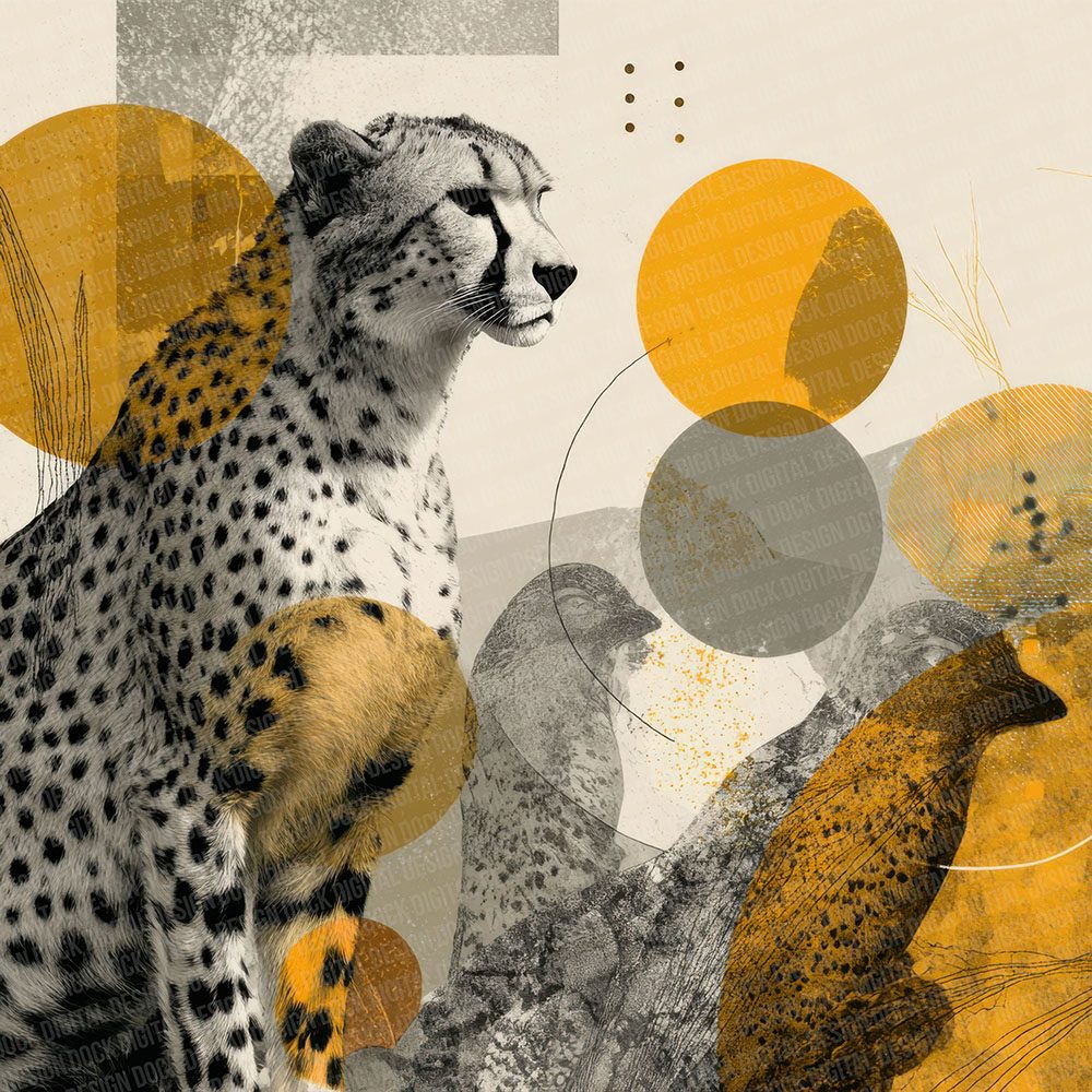 Cheetah Savannah Moodboard Digital Paper Pack (DDD000894)
