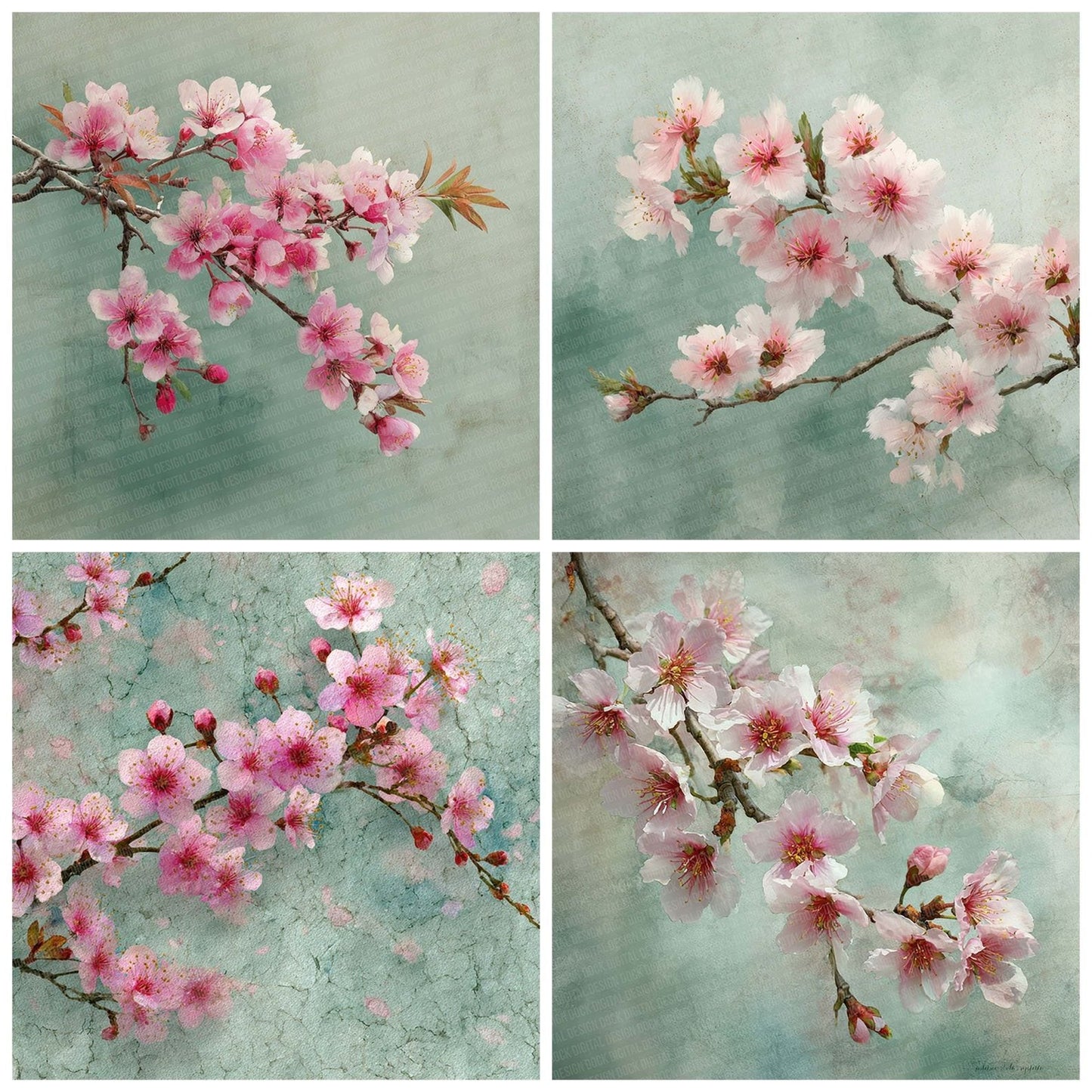 Cherry Blossom Wash Digital Paper Pack (DDD007626)