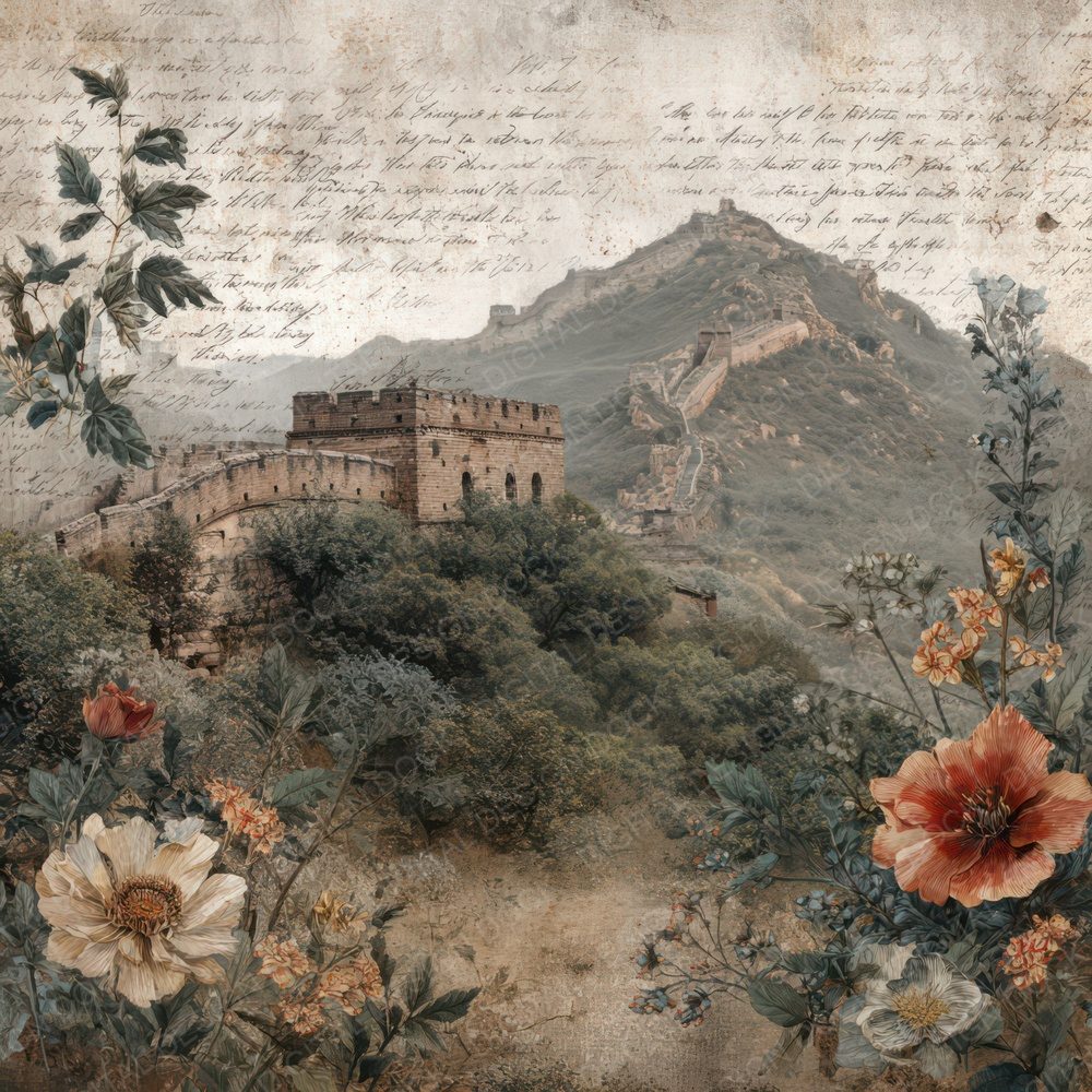 China Charm Landmark Great Wall Digital Paper Pack (DDD007789)