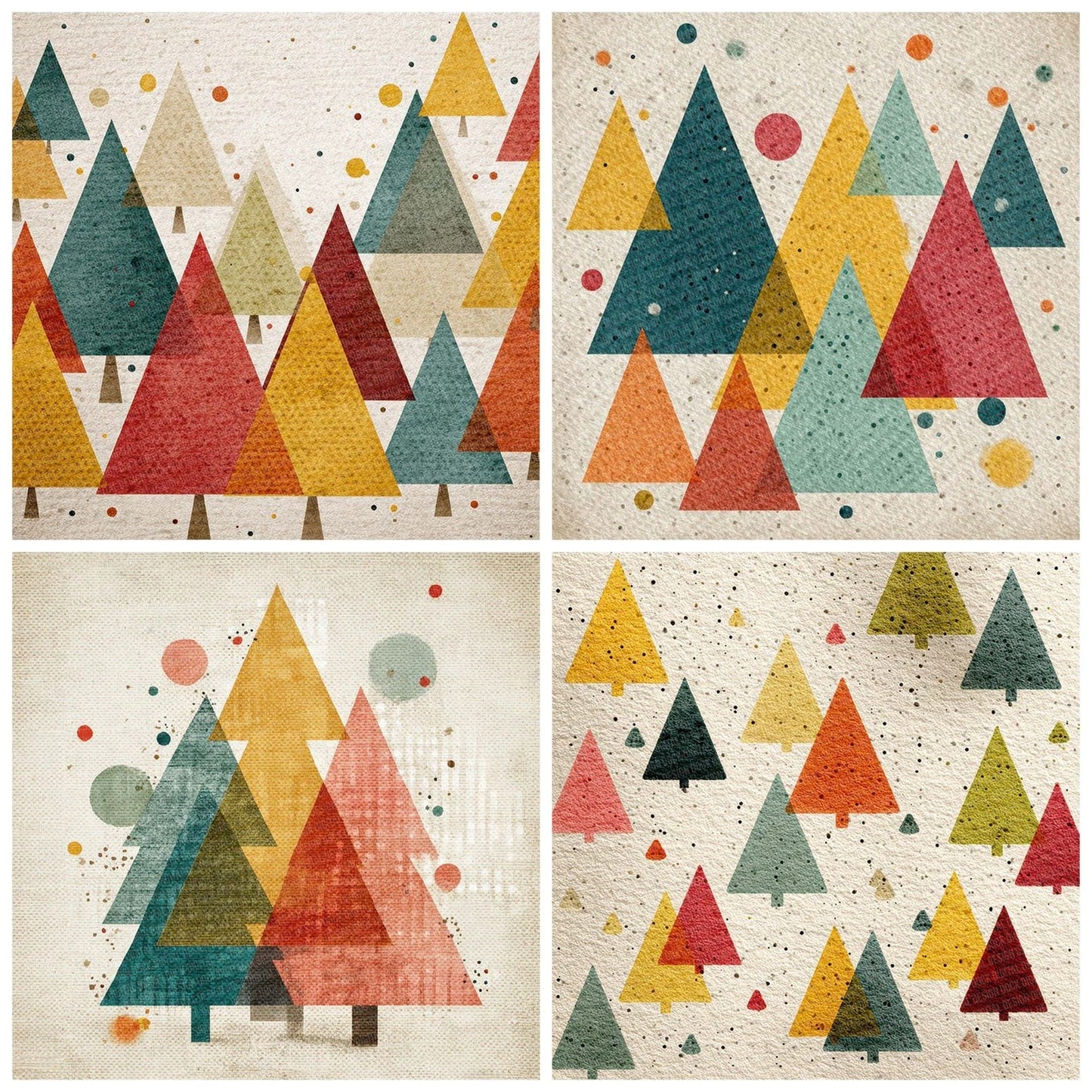Christmas Abstract Tree Digital Paper Pack (DDD000903)
