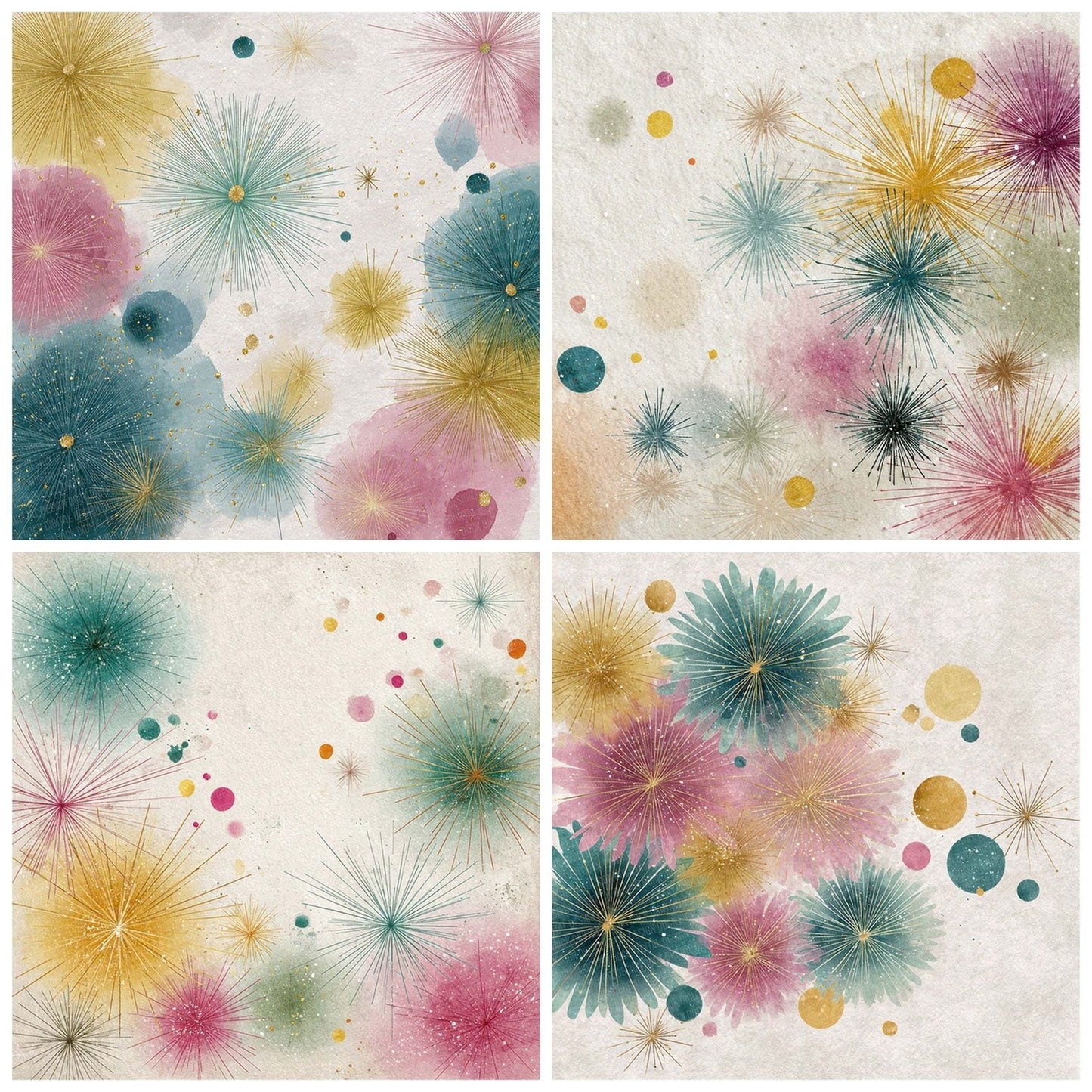 Christmas Atomic Starburst Digital Paper Pack (DDD000904)