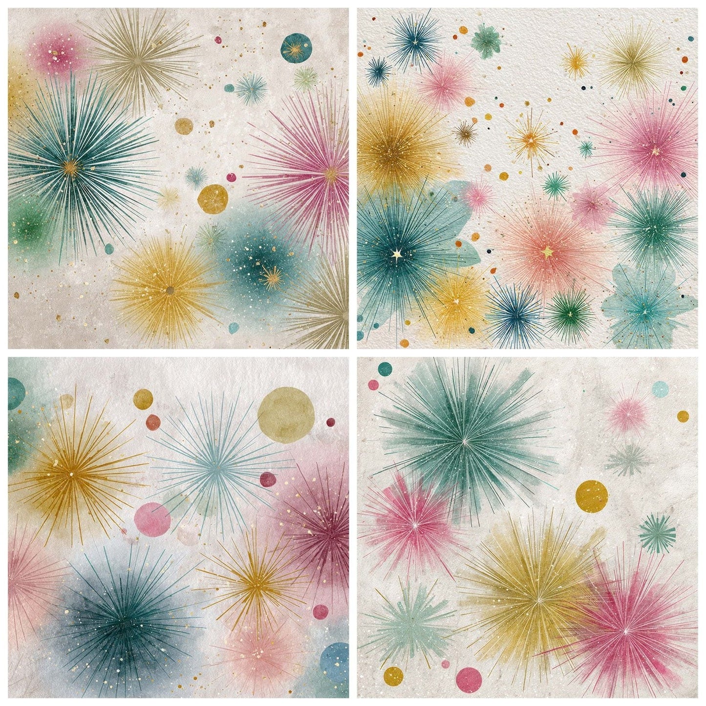 Christmas Atomic Starburst Digital Paper Pack (DDD000904)