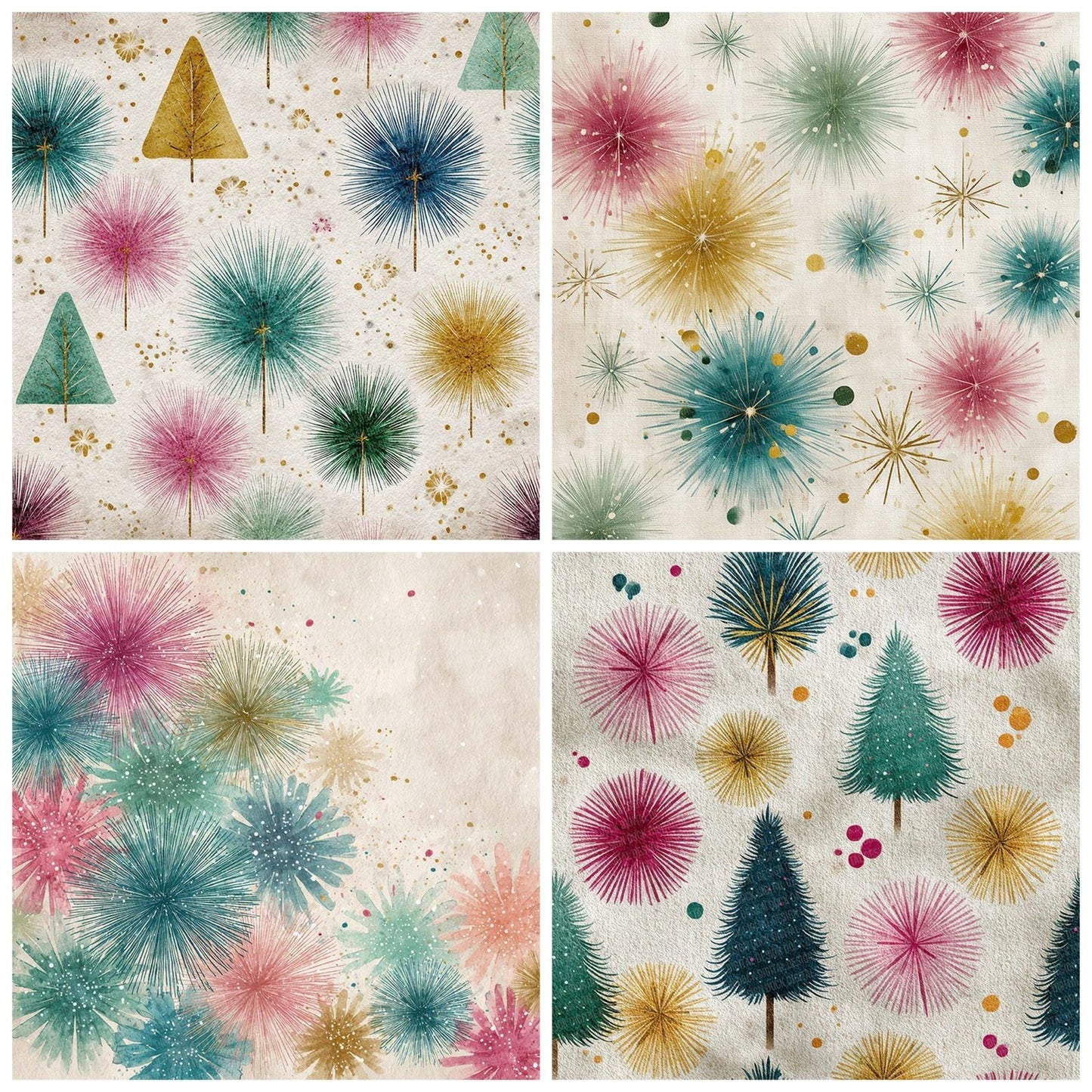 Christmas Atomic Tree Digital Paper Pack (DDD000905)