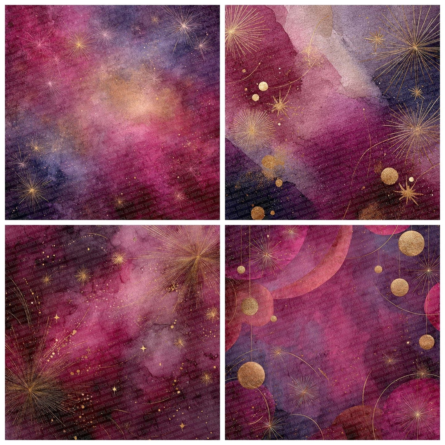 Christmas Bauble Star Digital Paper Pack (DDD000906)