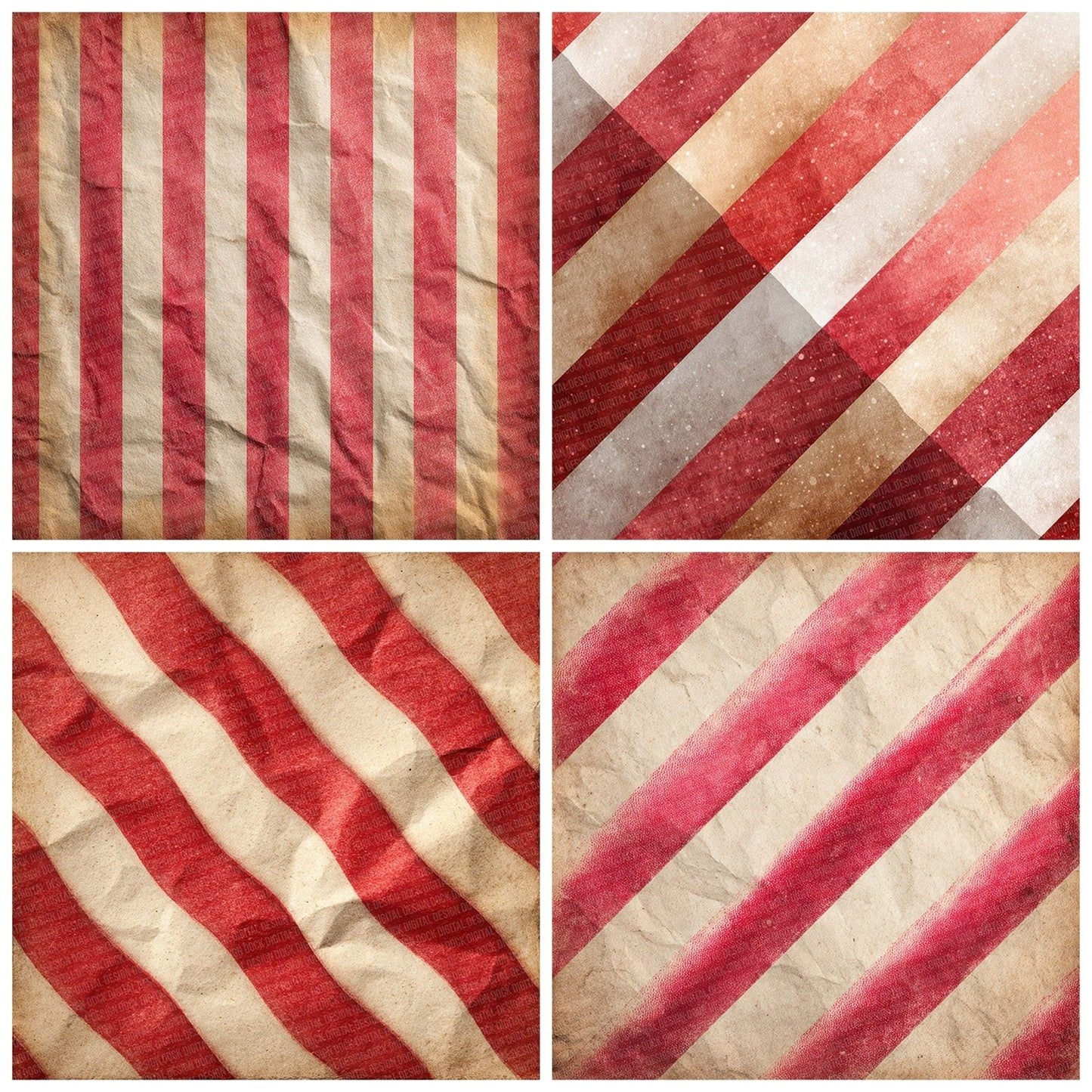 Christmas Candy Stripe Digital Paper Pack (DDD000909)