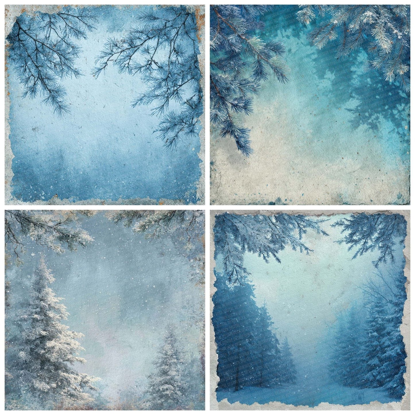 Christmas Fir Frost Digital Paper Pack (DDD000910)