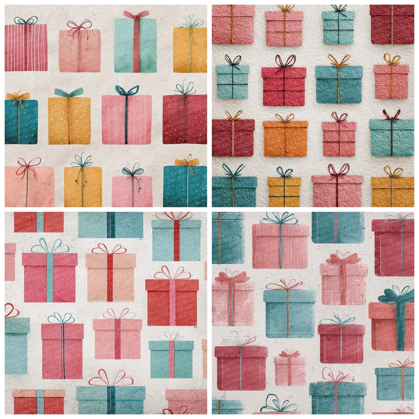 Christmas Gift Wrap Digital Paper Pack (DDD000911)