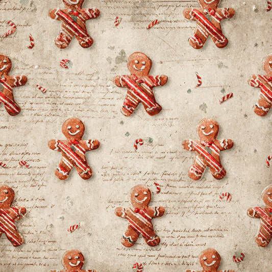 Christmas Gingerbread Script Digital Paper Pack (DDD000912)