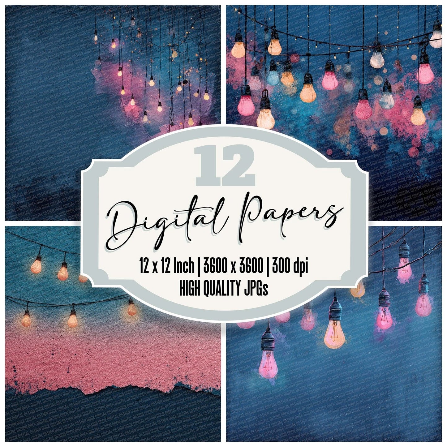 Christmas Light Glow Digital Paper Pack (DDD000915)