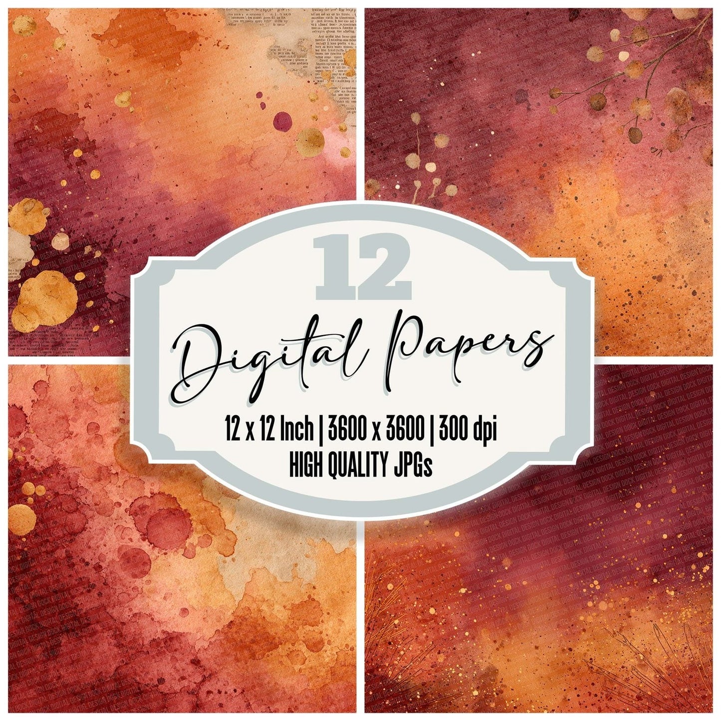 Christmas Mulled Spice Digital Paper Pack (DDD000917)