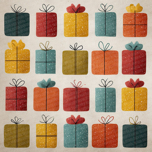 Christmas Retro Giftbox Digital Paper Pack (DDD000925)