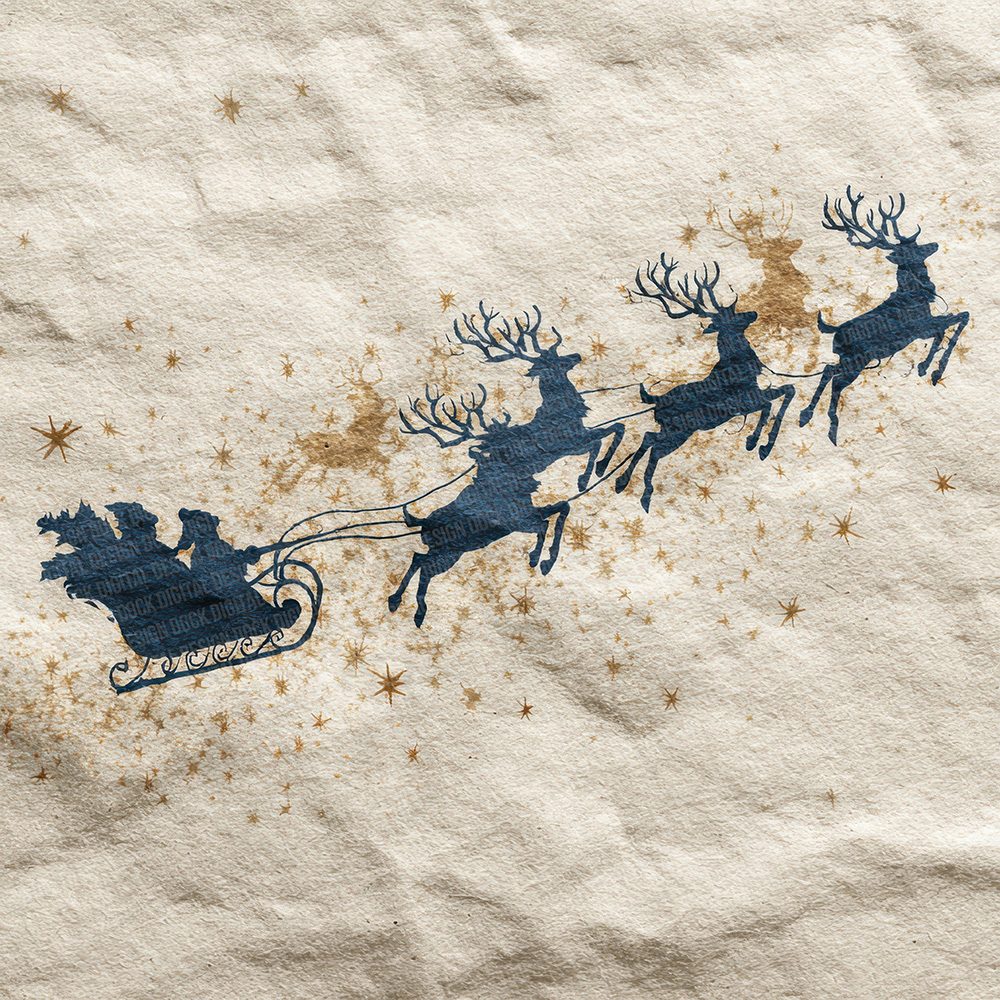 Christmas Retro Sleigh Ride Digital Paper Pack (DDD000930)