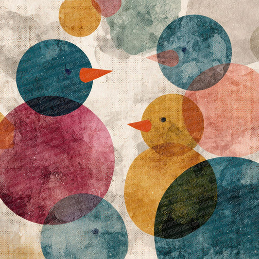 Christmas Retro Snowman Digital Paper Pack (DDD000932)