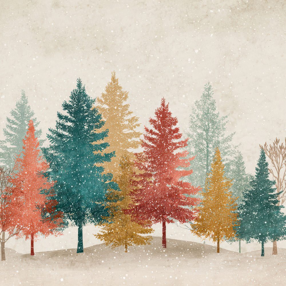 Christmas Retro Tree Digital Paper Pack (DDD000937)