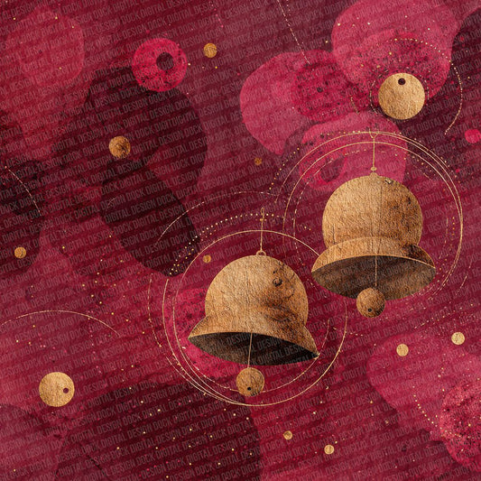 Christmas Sleigh Bells Digital Paper Pack (DDD000942)