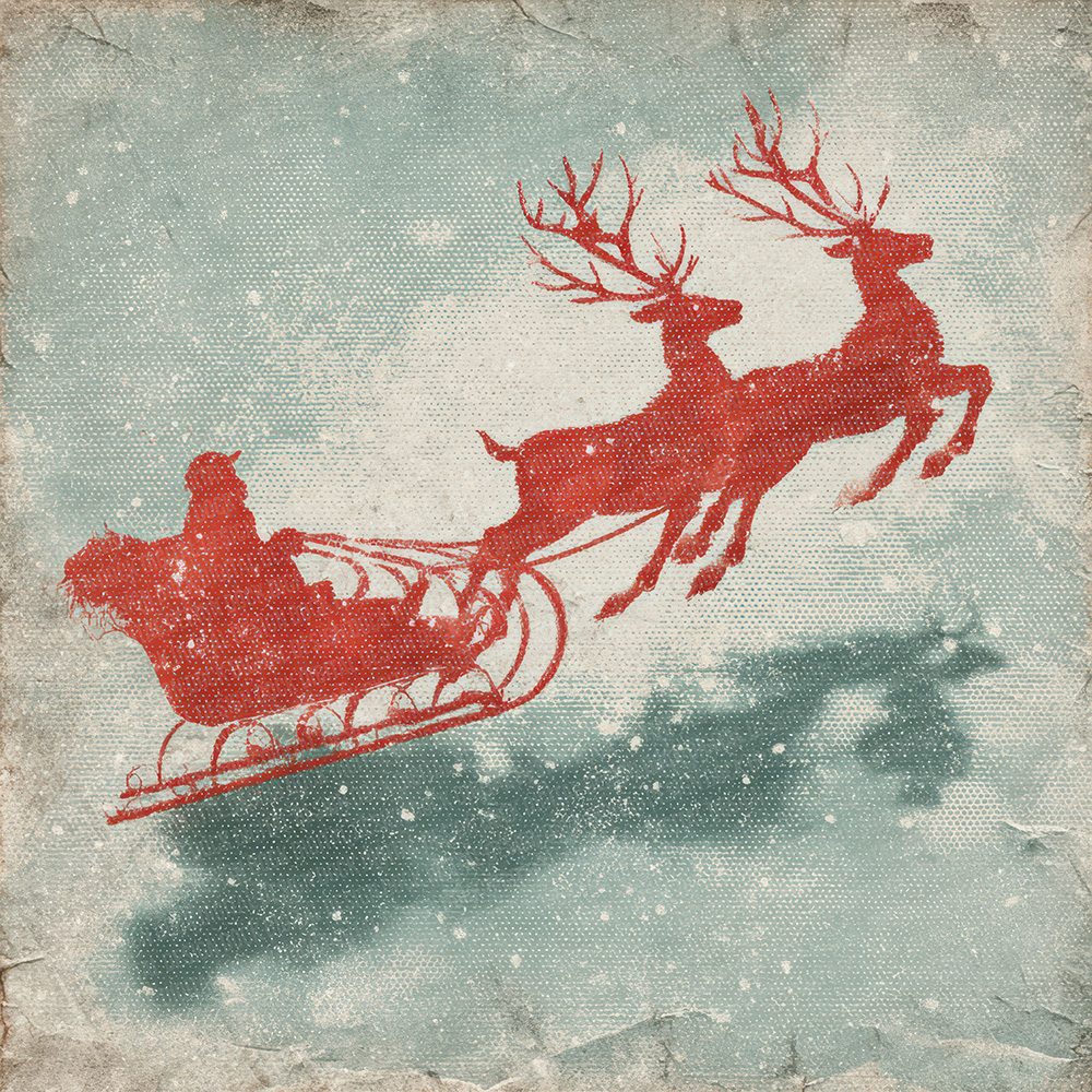 Christmas Sleigh Mint Digital Paper Pack (DDD000943)