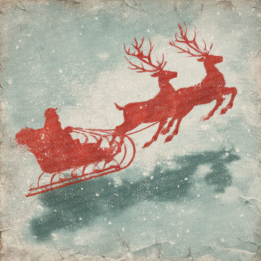 Christmas Sleigh Mint Digital Paper Pack (DDD000943)