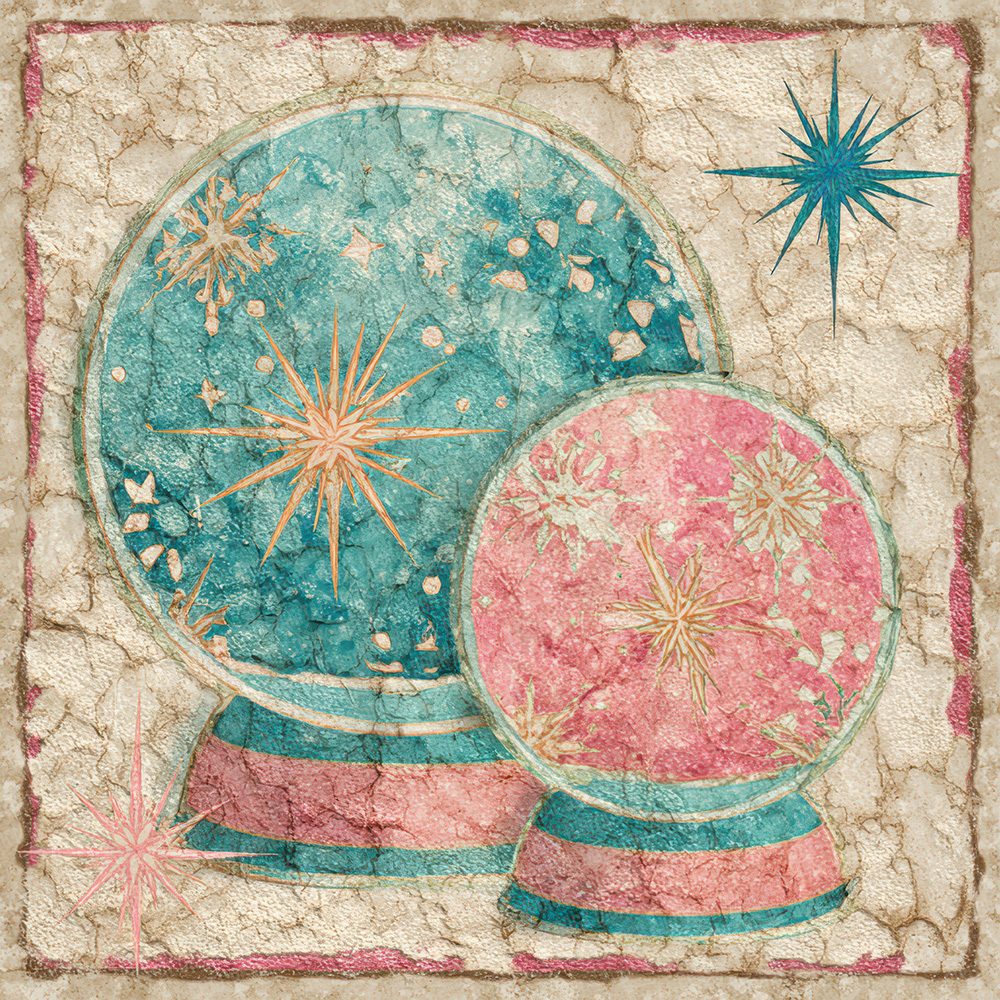 Christmas Snowglobe Kraft Digital Paper Pack (DDD000945)