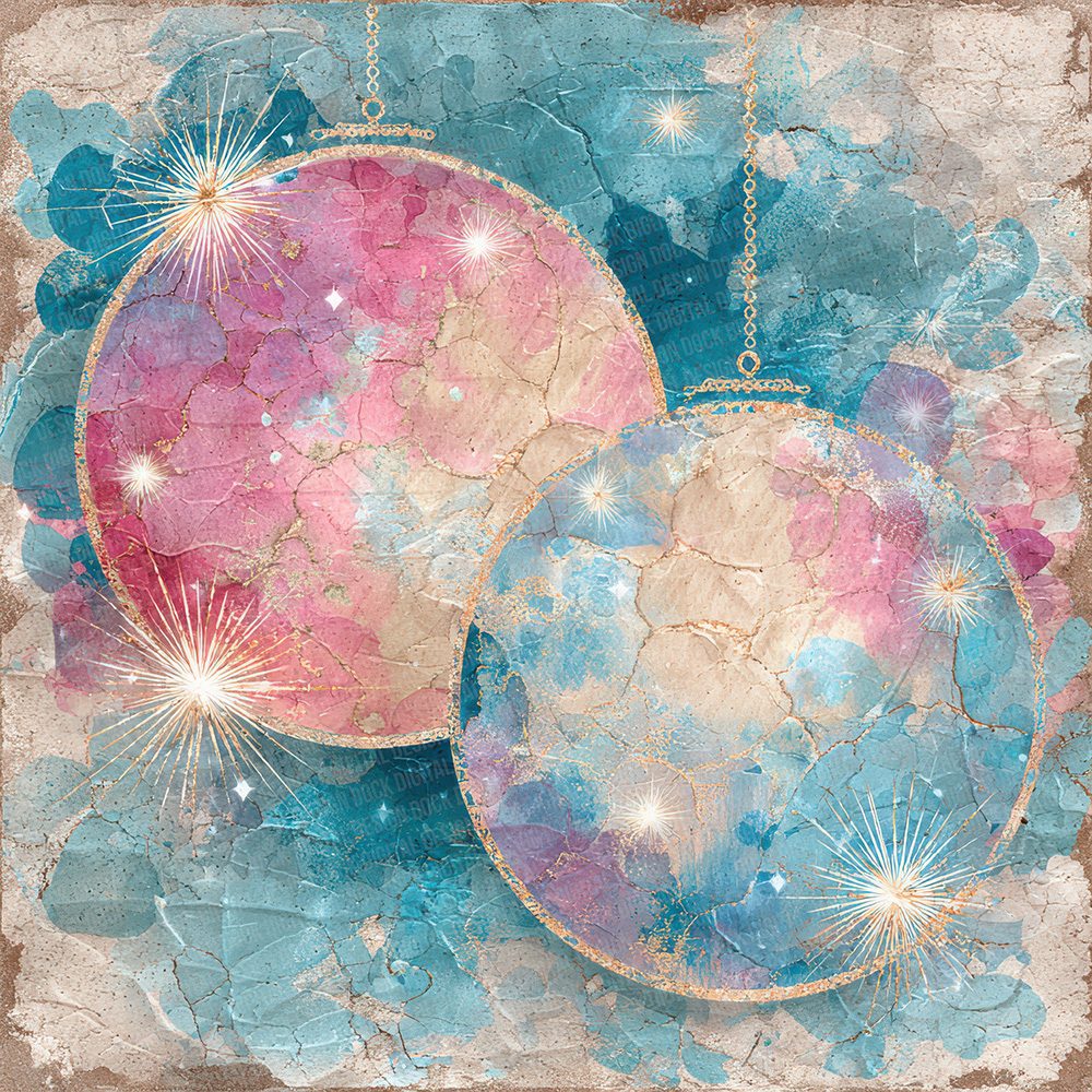 Christmas Snowglobe Kraft Digital Paper Pack (DDD000945)