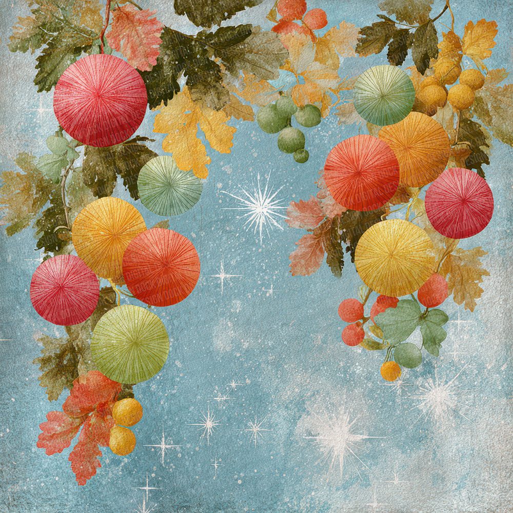 Christmas Stripe Bauble Digital Paper Pack (DDD000948)