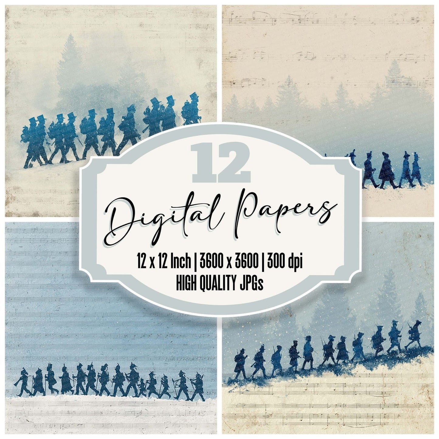 Christmas Toy Soldier Digital Paper Pack (DDD000949)