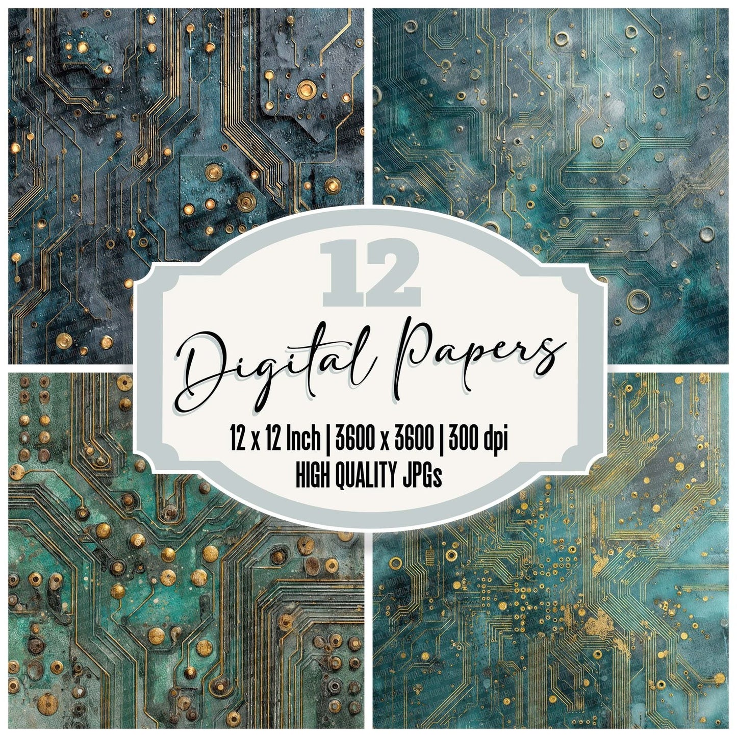 Chrome Circuit Pulse Digital Paper Pack (DDD000953)