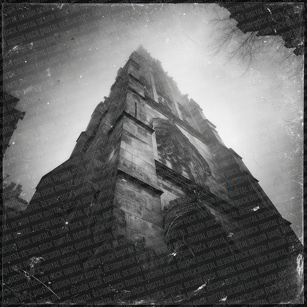 Church Spire Damaged Photo Digital Paper Pack (DDD000957)
