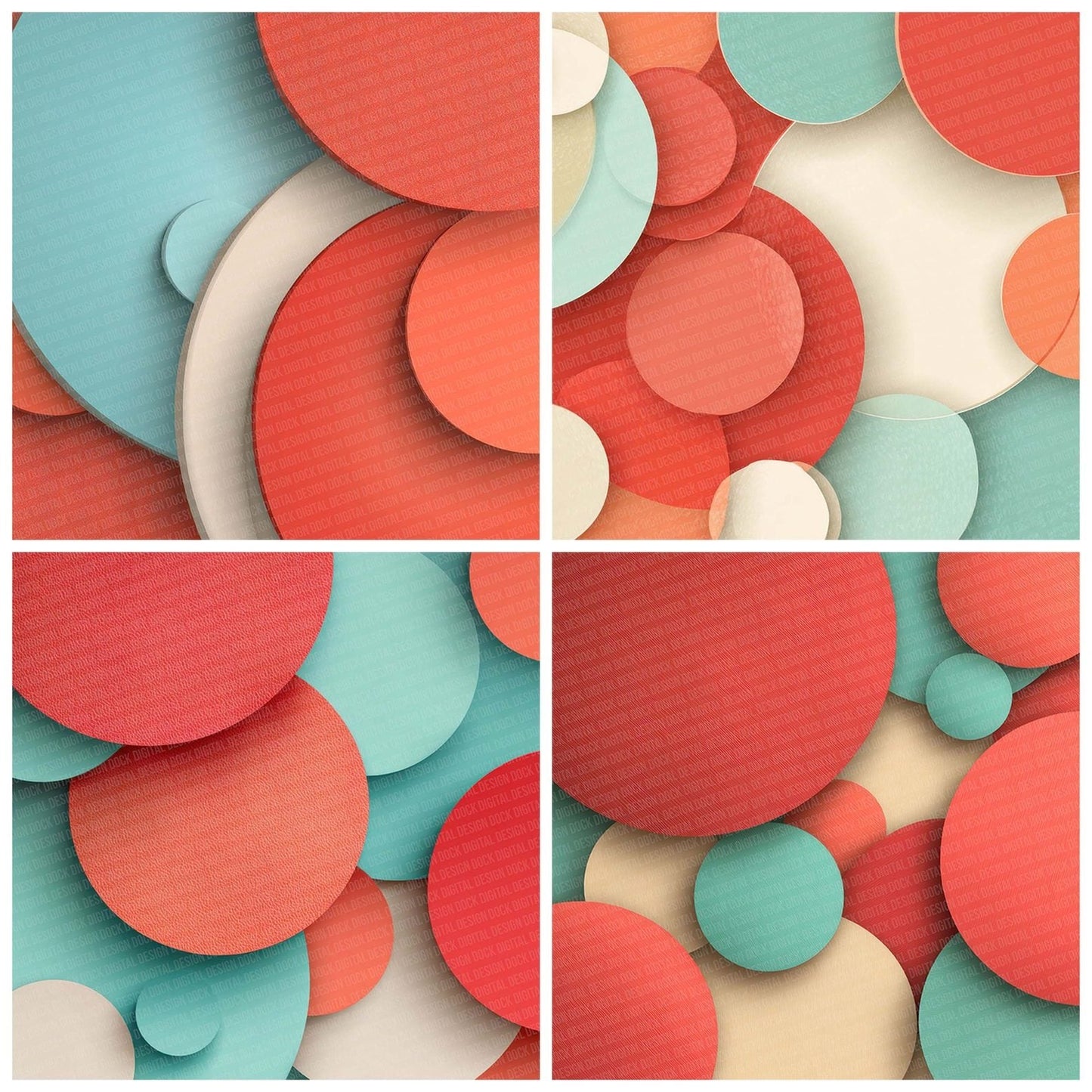 Circle Pop Texture Digital Paper Pack (DDD000962)