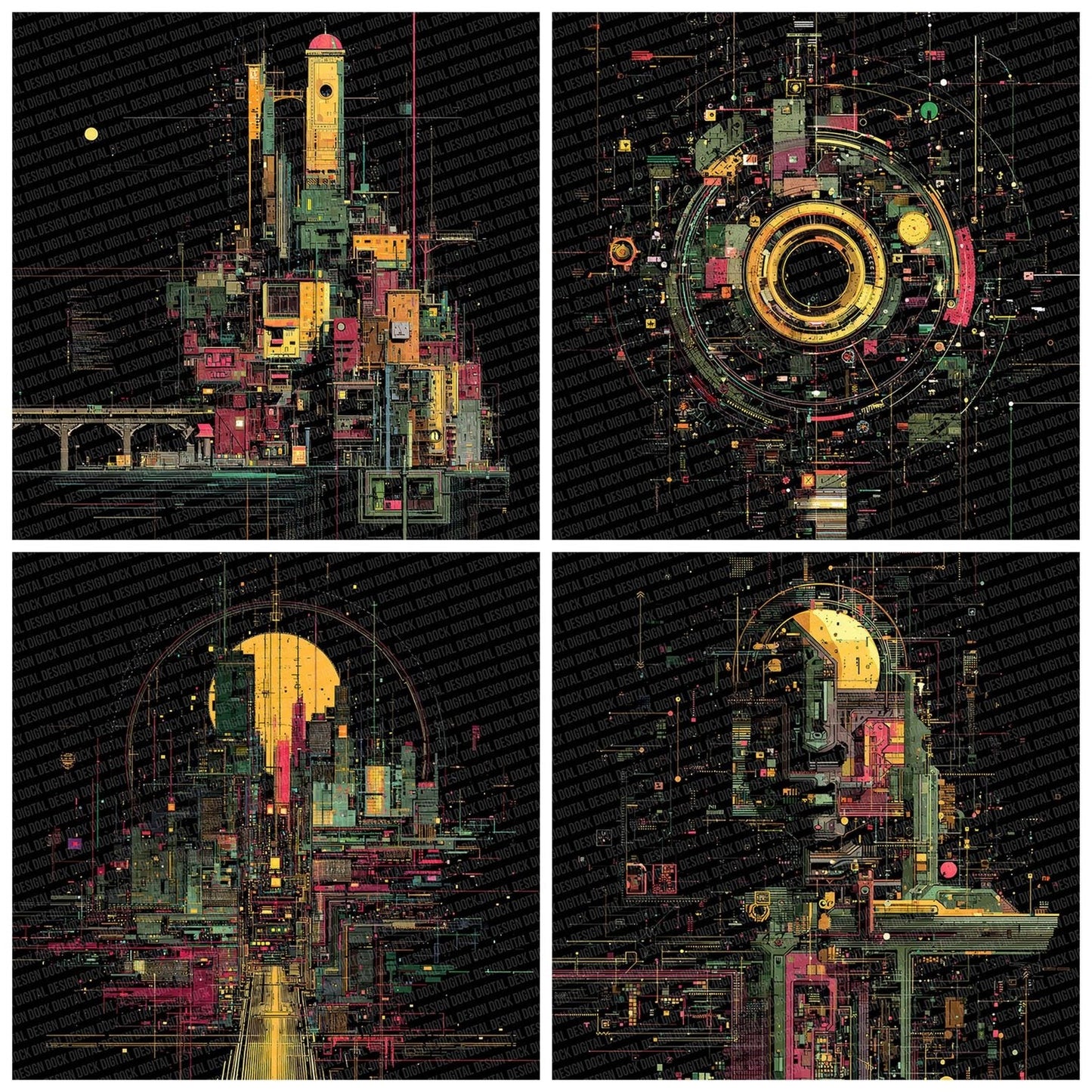 Circuit City Neon Digital Paper Pack (DDD000963)