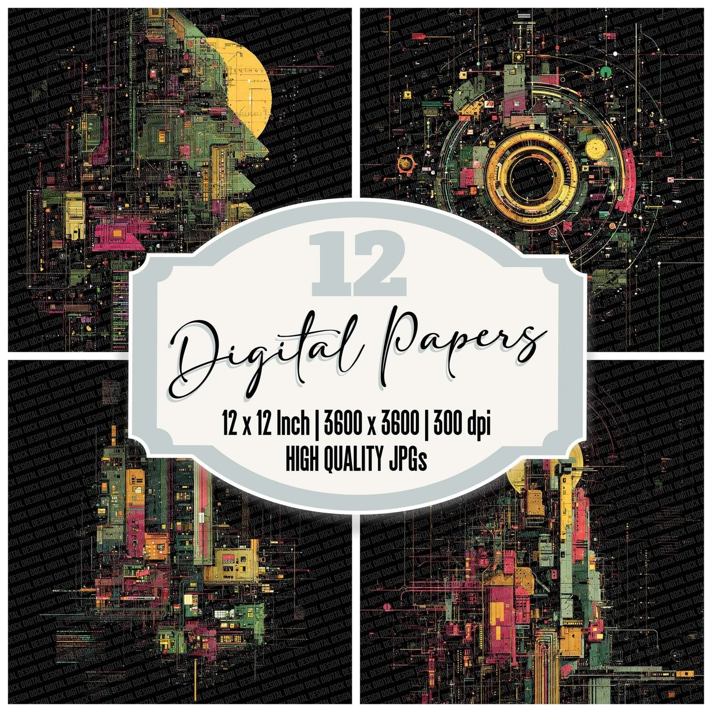 Circuit City Neon Digital Paper Pack (DDD000963)