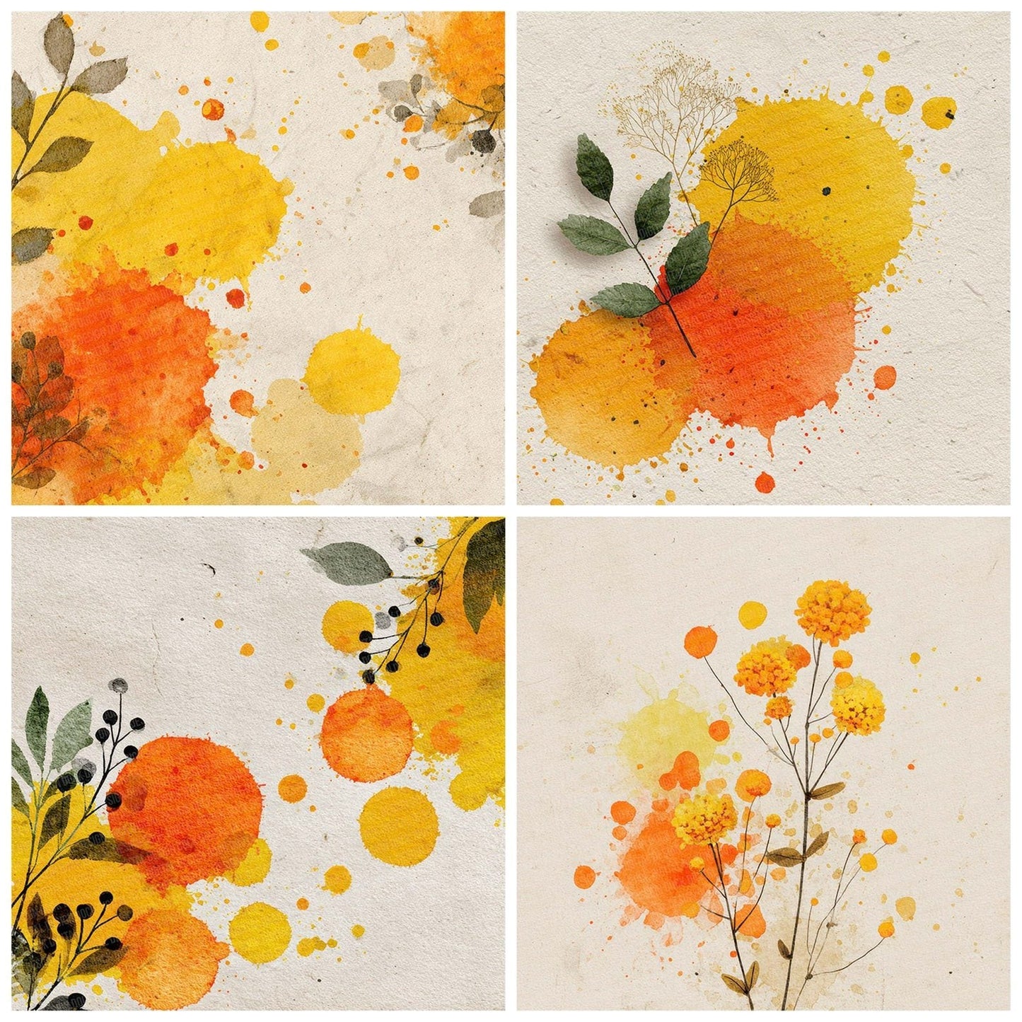 Citrus Ink Splash Digital Paper Pack (DDD000968)