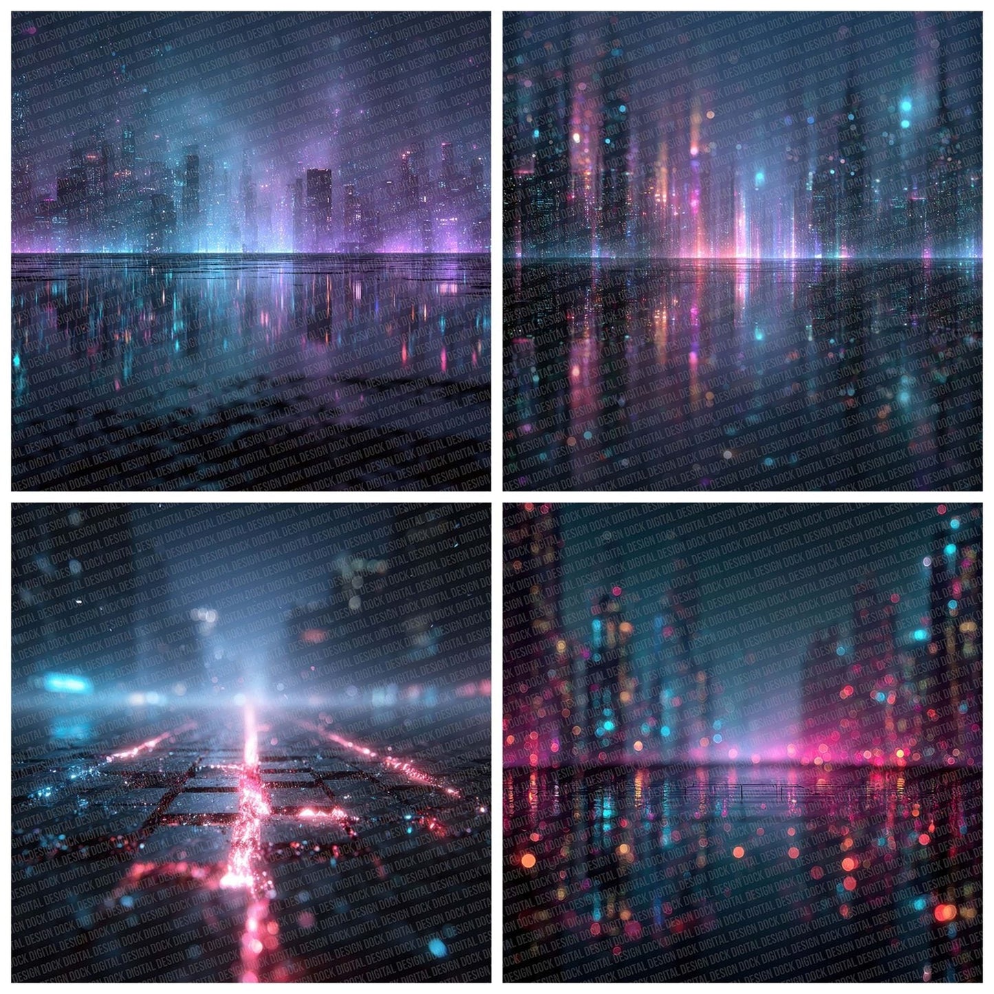 City Grid Cyberpunk Future Digital Paper Pack (DDD007628)