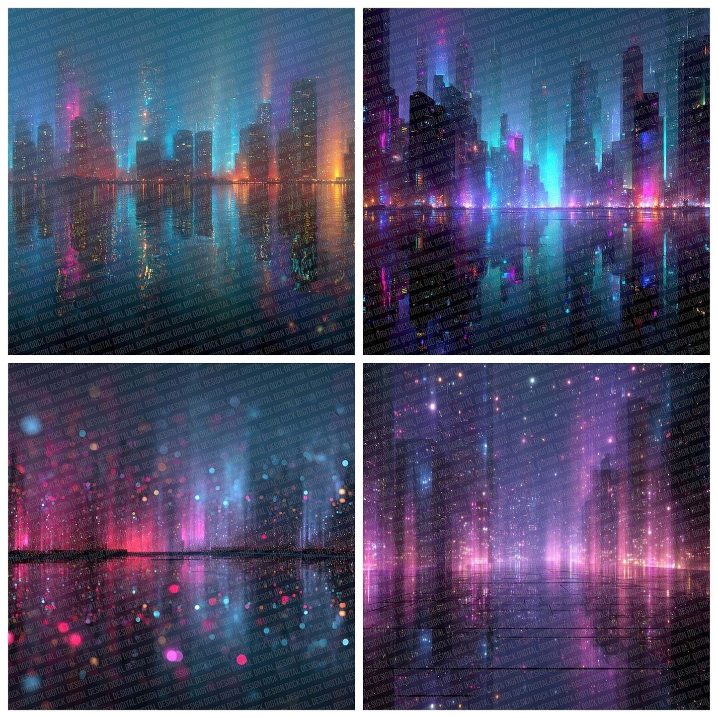 City Grid Cyberpunk Future Digital Paper Pack (DDD007628)