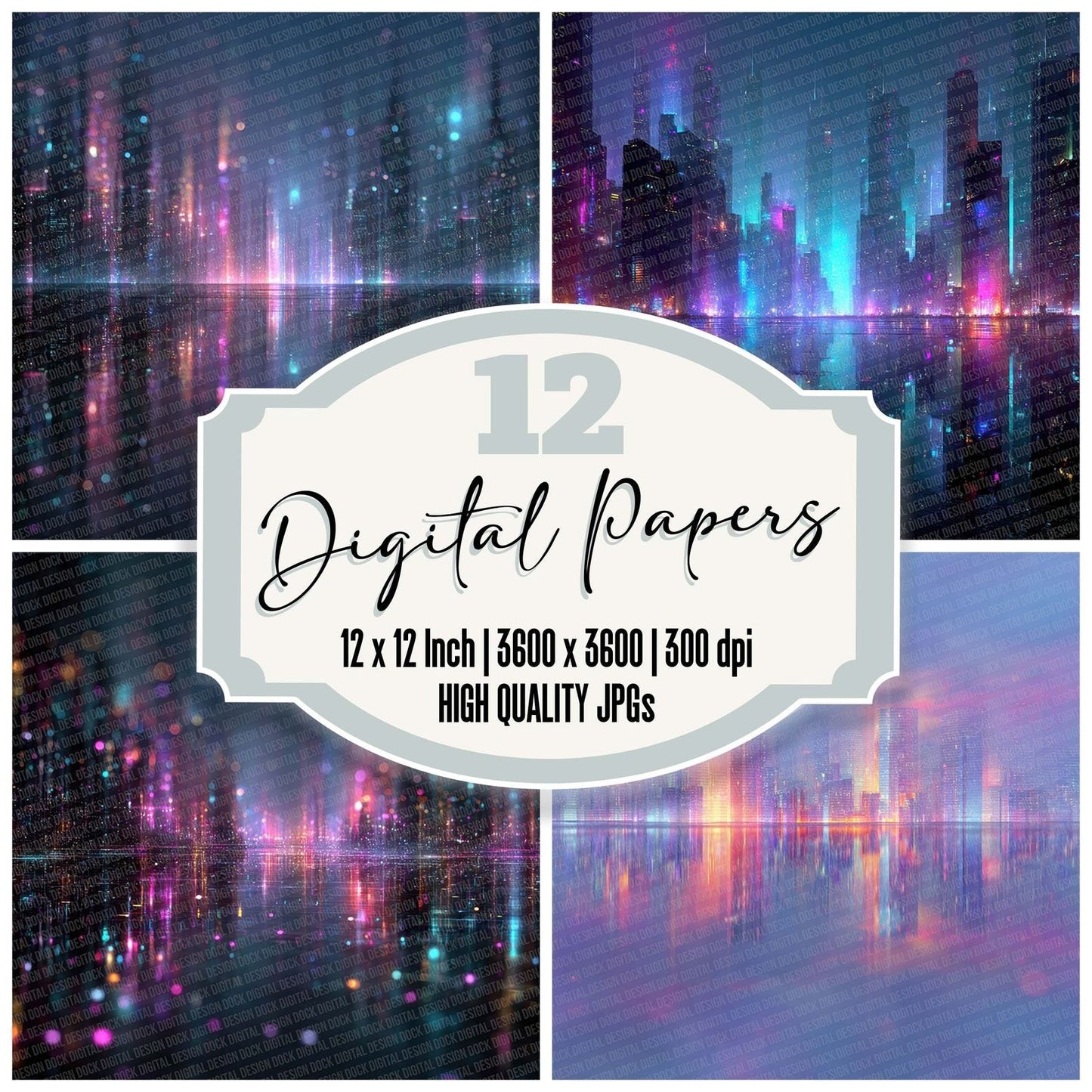 City Grid Cyberpunk Future Digital Paper Pack (DDD007628)
