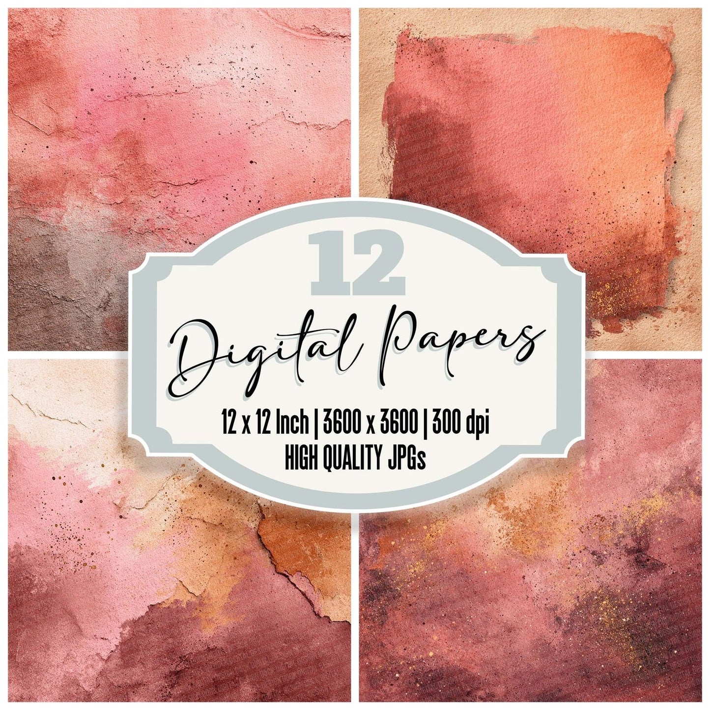 Clay Cinnamon Flow Digital Paper Pack (DDD000976)
