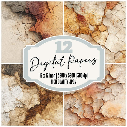 Clay Desert Crack Digital Paper Pack (DDD000977)