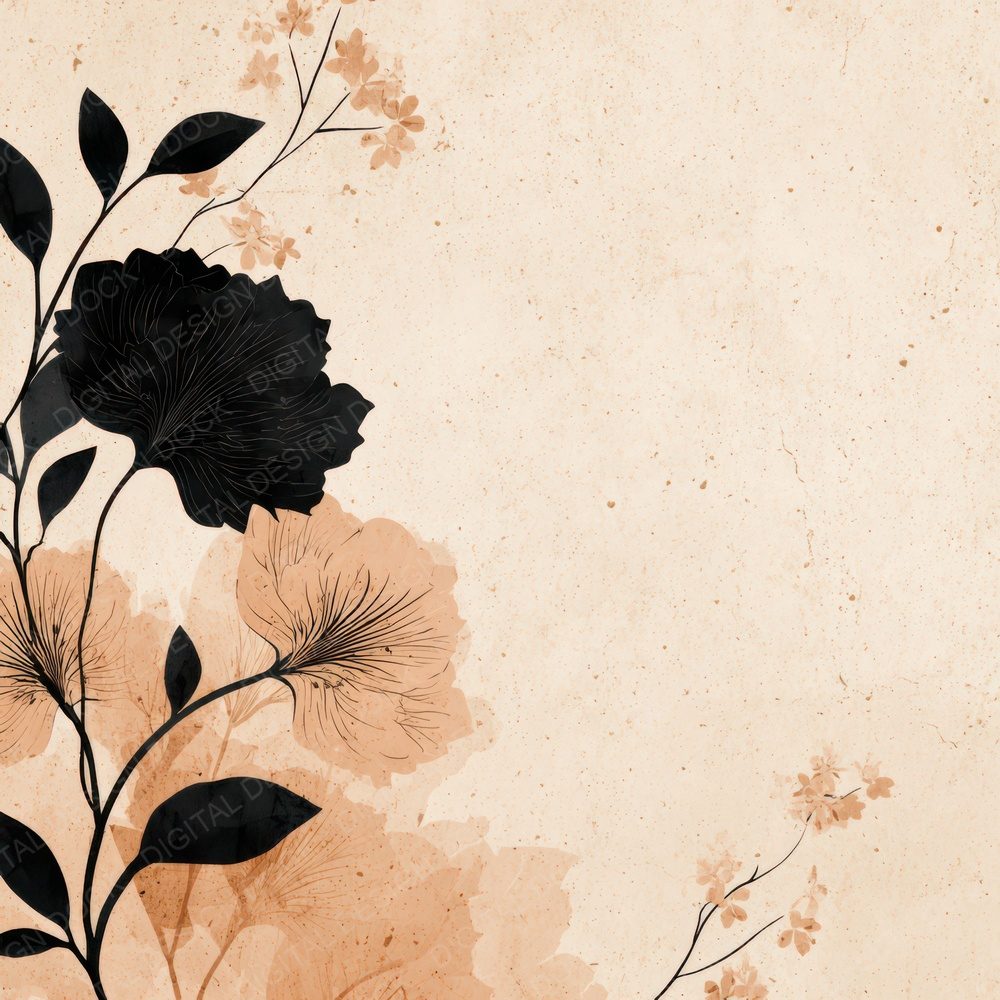 Clay Floral Block Background Digital Paper Pack (DDD007751)