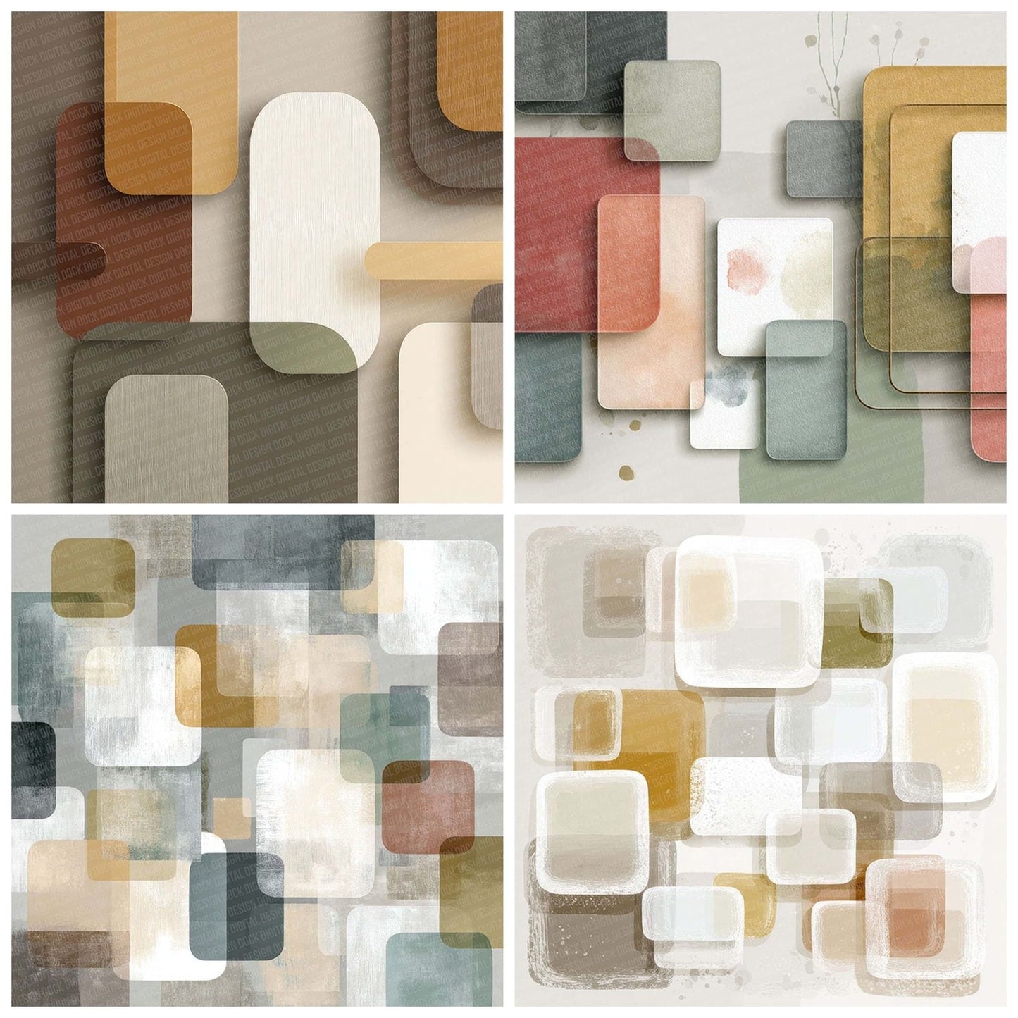 Clay Linen Background Digital Paper Pack (DDD000980)