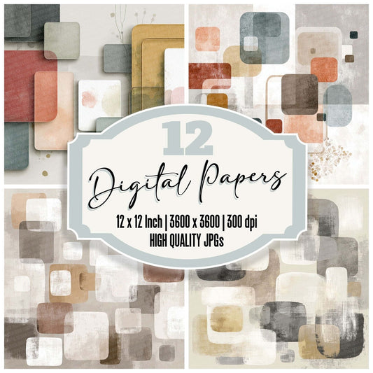 Clay Linen Background Digital Paper Pack (DDD000980)