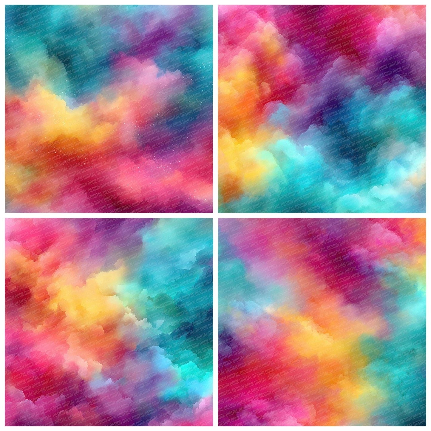 Cloudburst Neon Fade Digital Paper Pack (DDD000997)