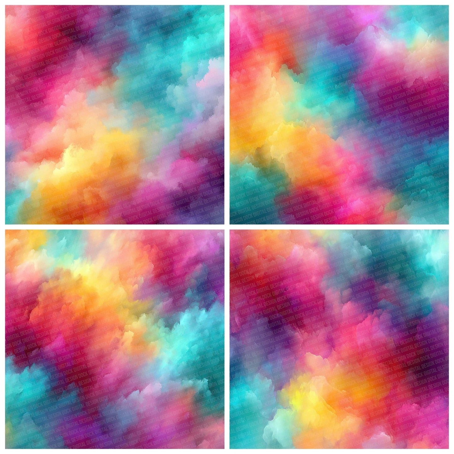 Cloudburst Neon Fade Digital Paper Pack (DDD000997)