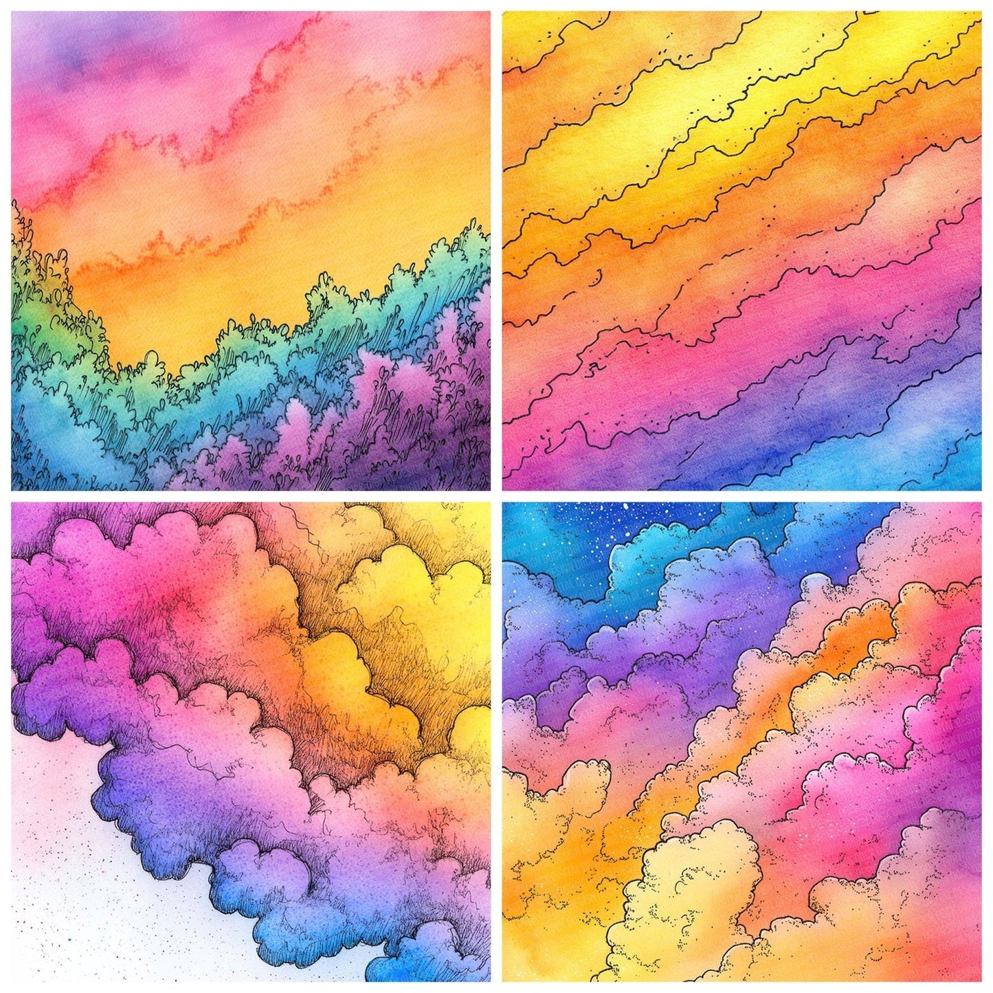 Cloudline Rainbow Mist Digital Paper Pack (DDD000998)